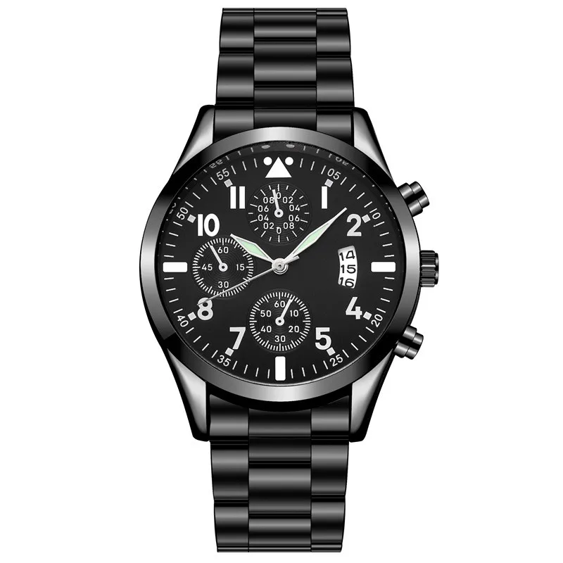 

WJ-9653 Men's Multifunction Calendar Watch With Stainless Steel Men's Fluorescent Watch Yiwu Wholesale Fashion Man's Wristwatch, Mix