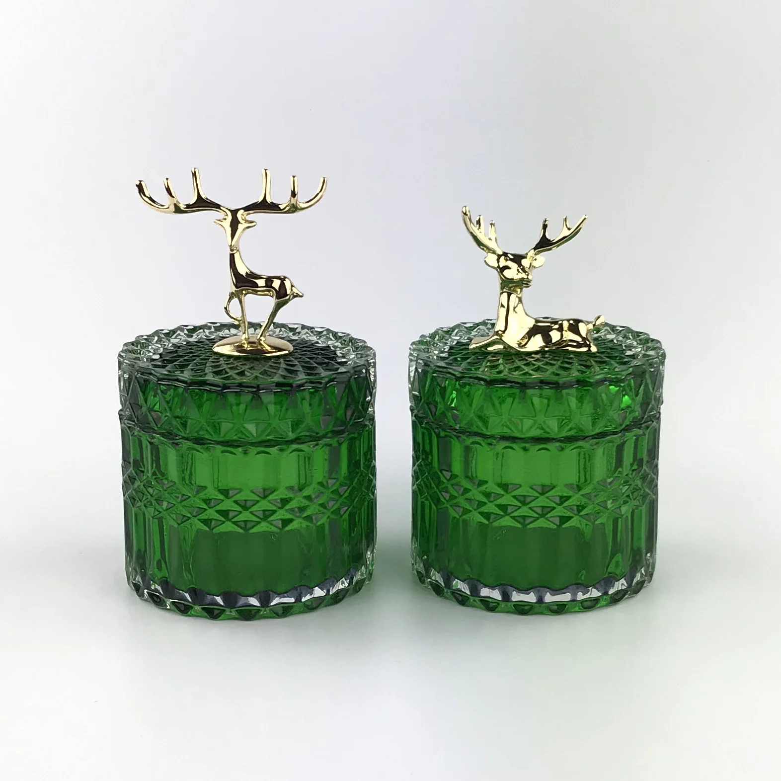 

Wholesale high quality crystal clear glass storage jar candy jewelry box, Photo