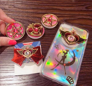 2019 new product arrivals sailor moon phone holder grip and custom mobile holder socket with logo for poPPING