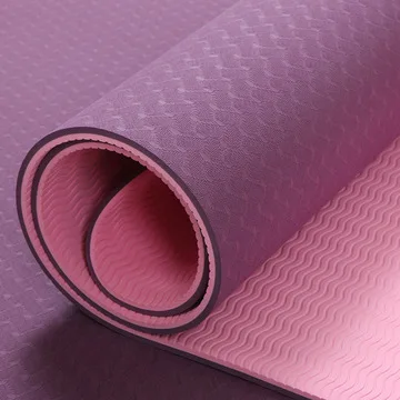 

Wholesale TPE yoga mat 6mm Eco-friendly Mat Printed LOGO Yoga Mat/, Customized color