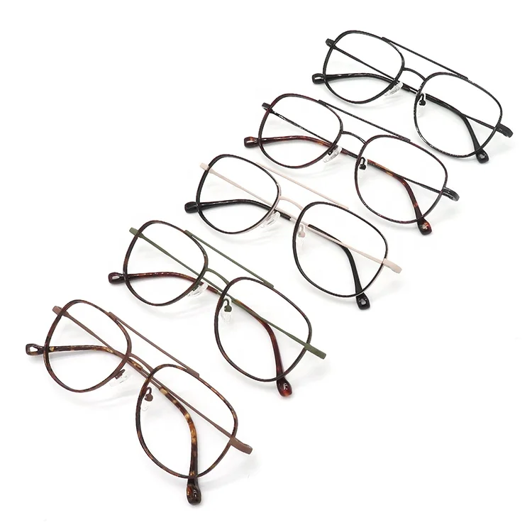 

Metal Double Bridge Men Optical Eyeglasses Frames