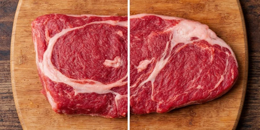 Different spices in small bowls next to steak