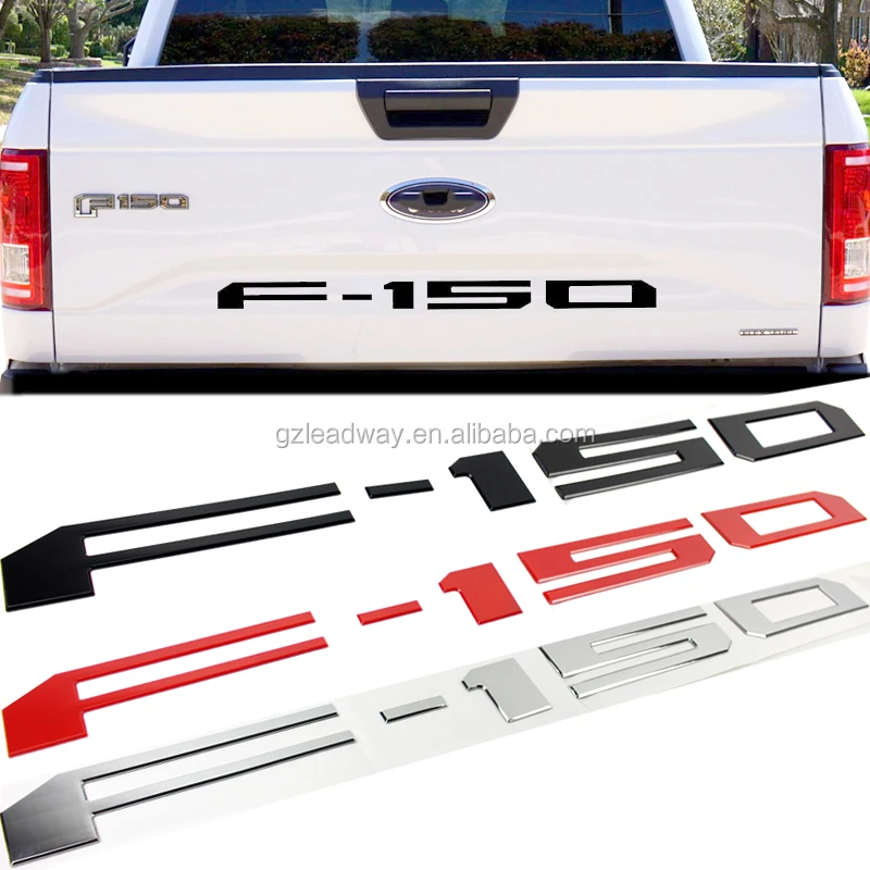 3D Raised Tailgate Inserts Decals Letters for 2018-2020 Ford F150 Black Red