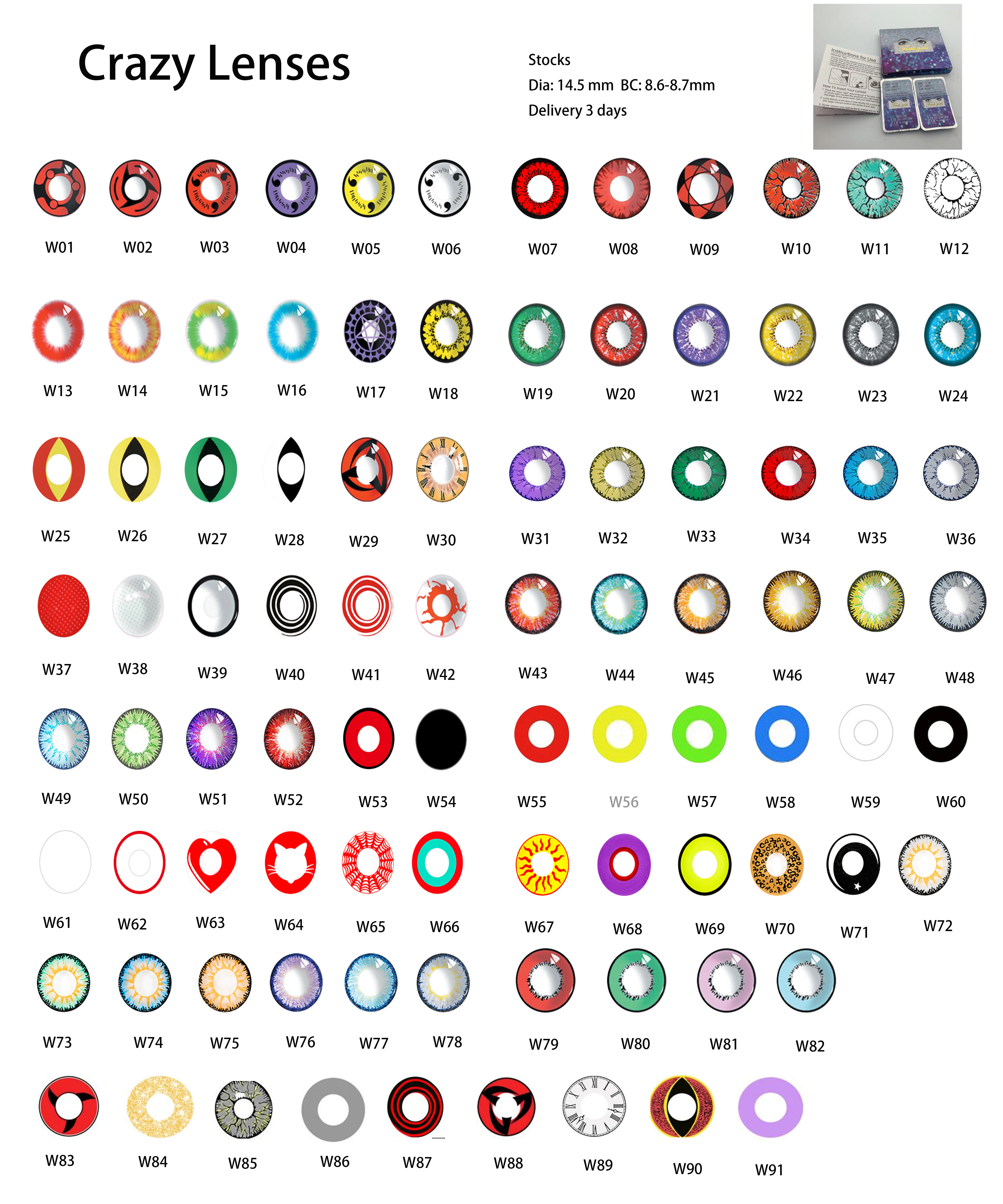 

crazy colored contact lenses halloween wholesale price, Crazy lenses