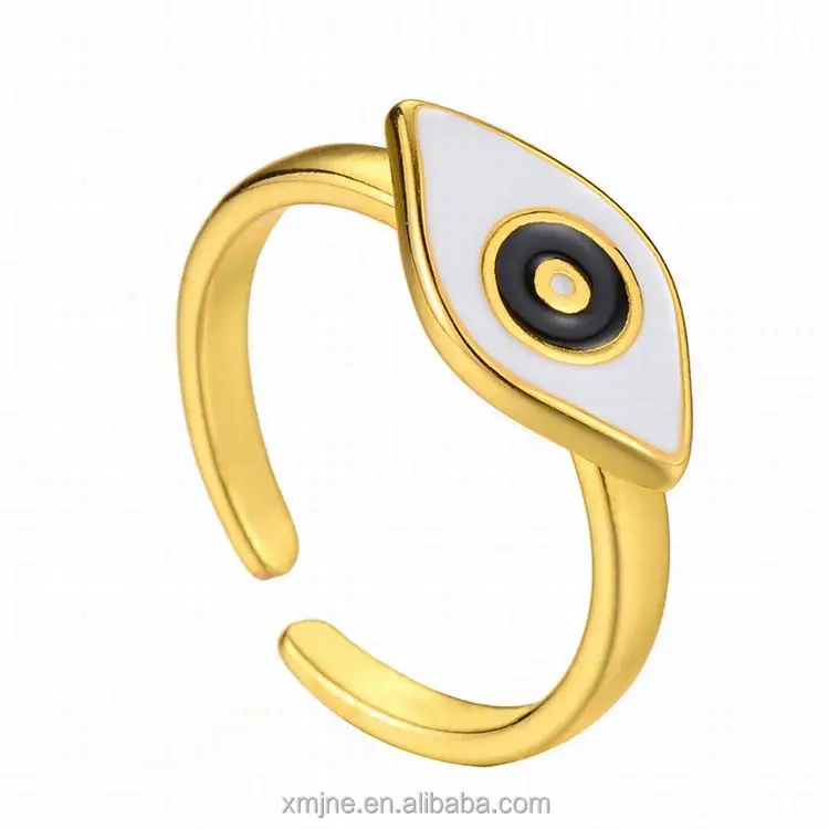 

European And American Retro Style Eyes Lips Ring Copper Gold-Plated Personality Opening Couple Ring