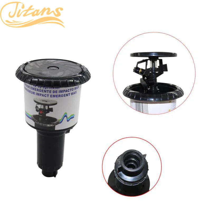 

Adjustable 3/4 Inch Internal Thread Popup Sprinklers Garden Lawn Irrigation, Black