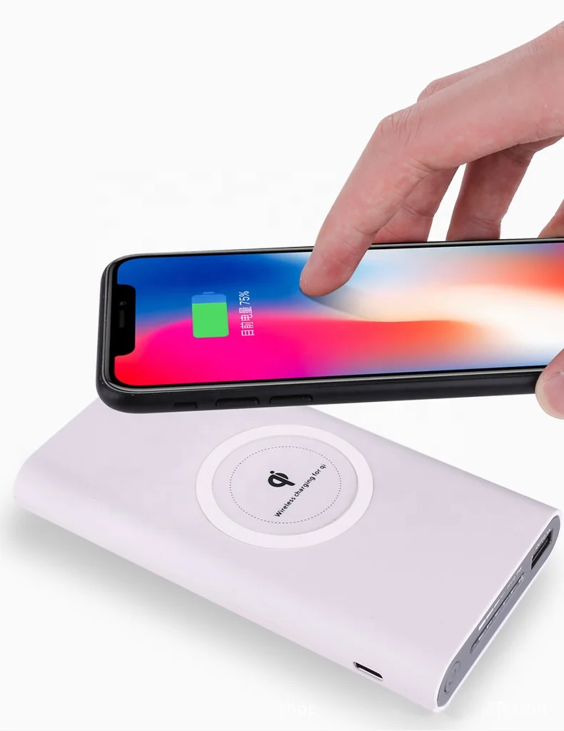 

2021 New trending product Wireless Charging 10000mah wireless charger Power Bank for Mobile Phones, White, black, gray etc