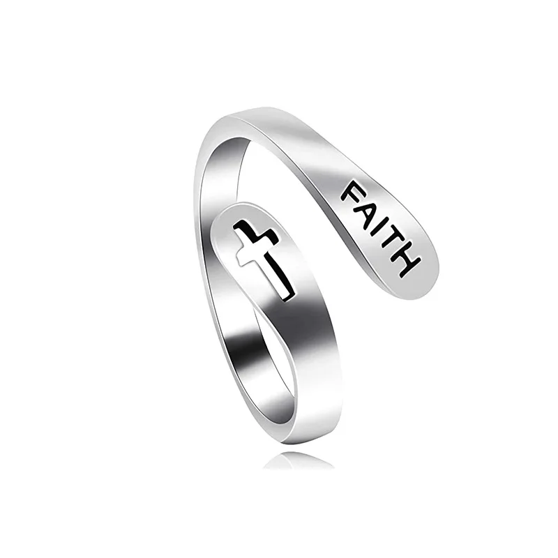 

Faith Cross Fashion Women Men Jewelry Rings Female Ladies Male Finger Ring
