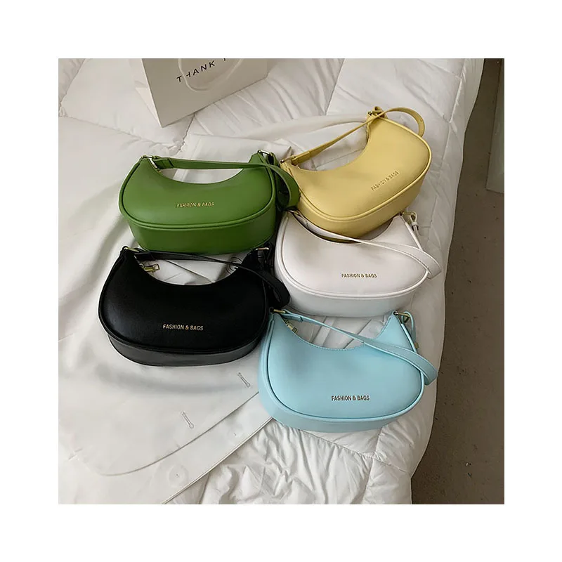 

2021 Summer Zipper Women Bags Letter Candy Color Messenger Bag Ladies Elegant Underarm Sac Fashion PU Purses And Handbags Bolsas