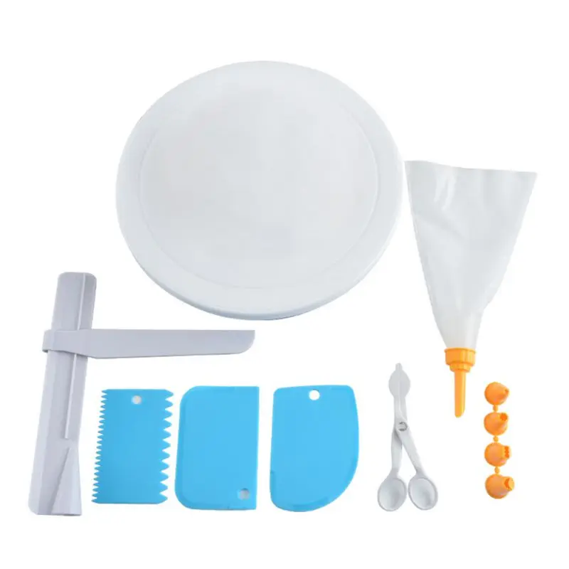 

8 Piece Cake Turntable Butter Decorating Mouth Baking Cake Decorating Tool