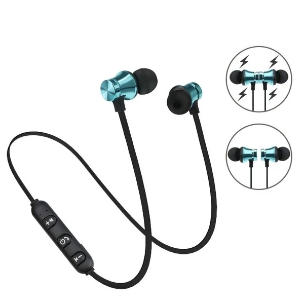 

XT11 Waterproof Handsfree Bass Wireless In-Ear Sport Blu Tooth Headphones Mini Earphone Headset Neckband With Mic For Gifts, Balck gold blue silver