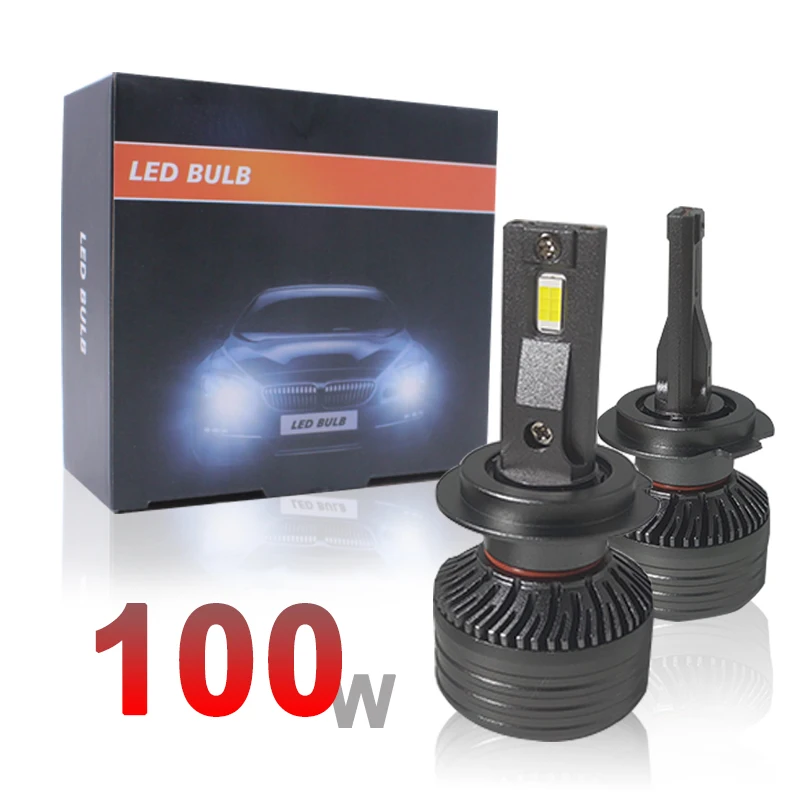 

X5 car accessories 100W Canbus Car Led H7 Headlight Bulb LED Light H4 9005 9006 Fog Light H1 H3 H8 H9 H11 Led Headlight Bulb