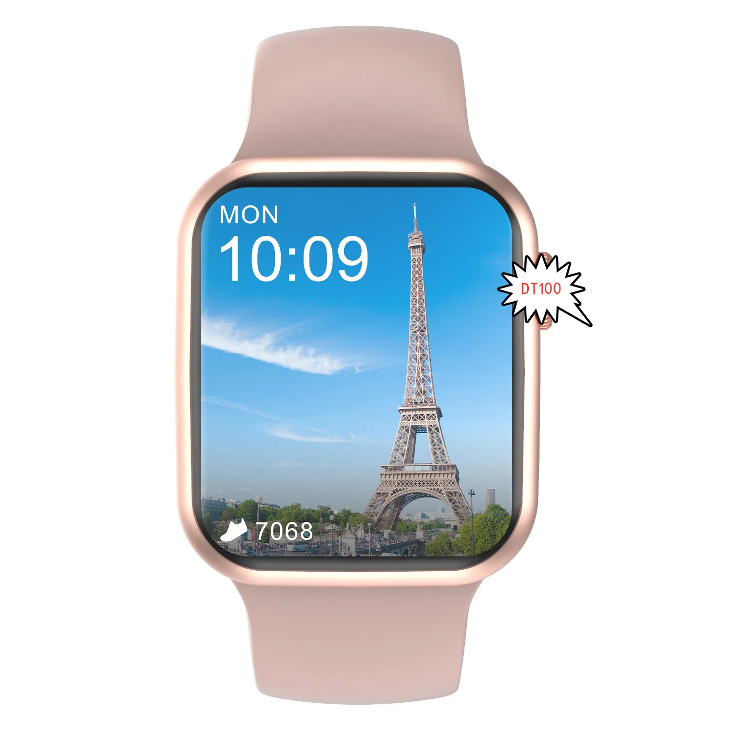 

2021 New Top Latest Smart Watch Full Touch Screen DT100 Waterproof Watch Heart Rate Monitoring Waterproof