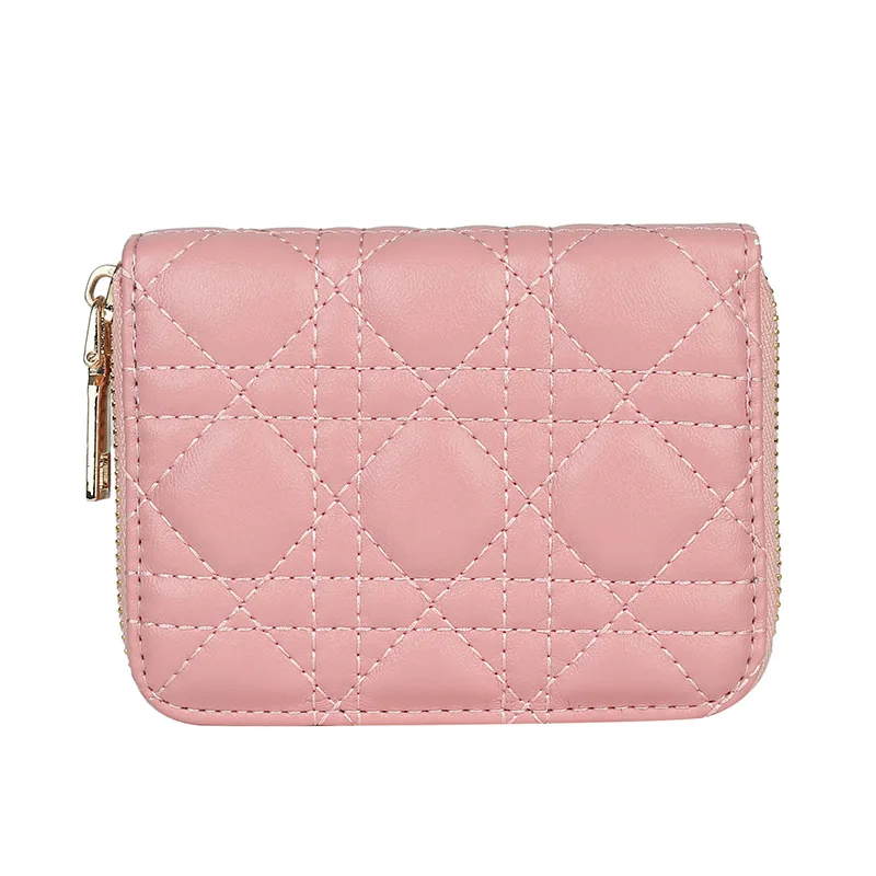 

Hot Sale Woven Wallet Simple Multi-Function Money Clip Compact Clutch Zip Purse Coin Wallet Korean Women