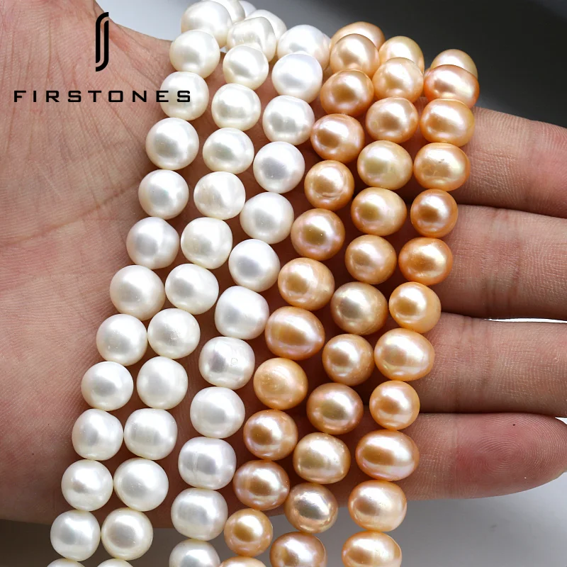 

High Quality White Pink Color  Round Loose Freshwater Pearls