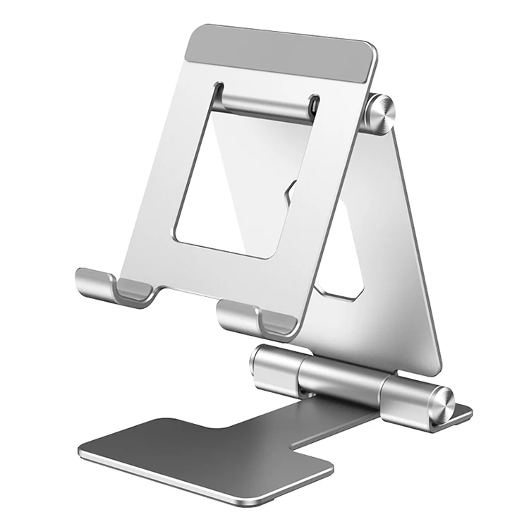 

Silver Foldable Phone Holder Stands Adjustable Mobile Stand Phone Holder