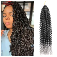 

Belleshow passion twist hair 18inch water wave passion twists Synthetic Hair braiding passion twist crochet curly long hair