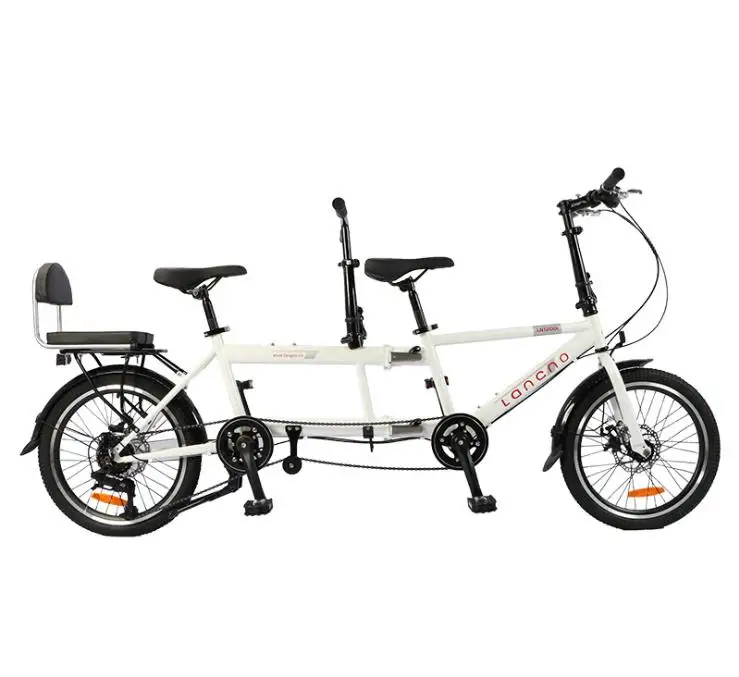 Tandem Bicycle for Two People: Folding Design for Travel and Sightseeing