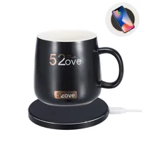 

2020 Factory Good Price Wireless Phone Charger with Constant Temperature Heating Mug, W2 Qi 15W Fast Charging with Coffee Cup