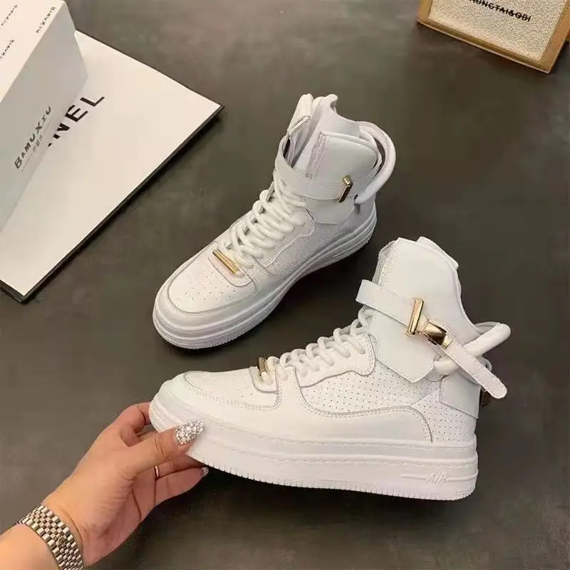 

Women Winter Luxury leisure flat sneakers ankle boots white lace on fashion waking style new arrival hiking boots