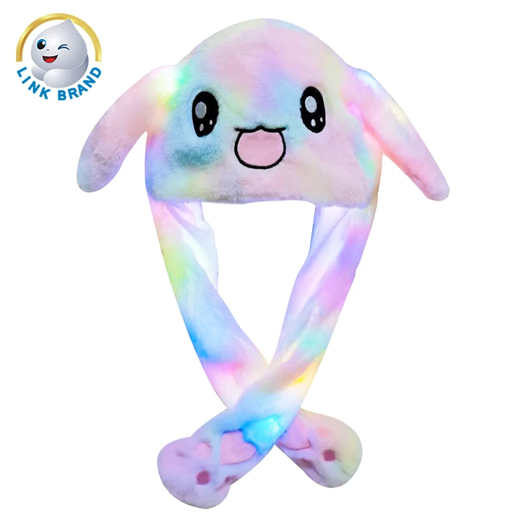 

Tik Tok Light Up Holiday Movable Ears Rabbit Hat Cute Bunny Rabbit Jumping Animal Hat