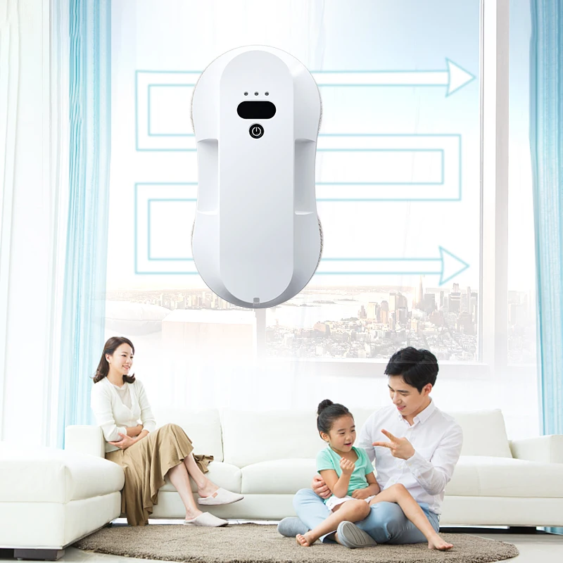 Image of Intelligent two-way water jet window cleaning robot window washer smart cleaner robotic with 62mm thin body