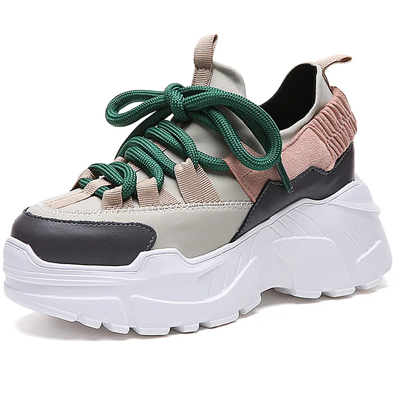 

Plus Size Women Platform Sneakers Casual Shoes Breathable Soft Women Sneakers Ladies Chunky Shoes