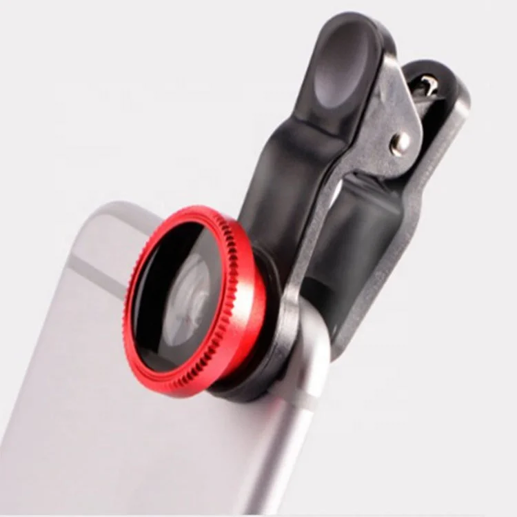 

MASSA 2020 3 in 1 Fisheye Wide Angle Macro Universal Phone Camera Lens For Photography, Black, red, white, blue