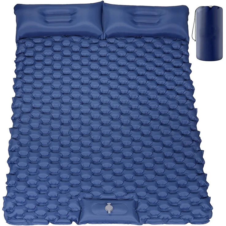 

Double inflatable mattress air mattress camping mat outdoor sleeping mat double inflatable mattress, Blue, military green, black,accept customization