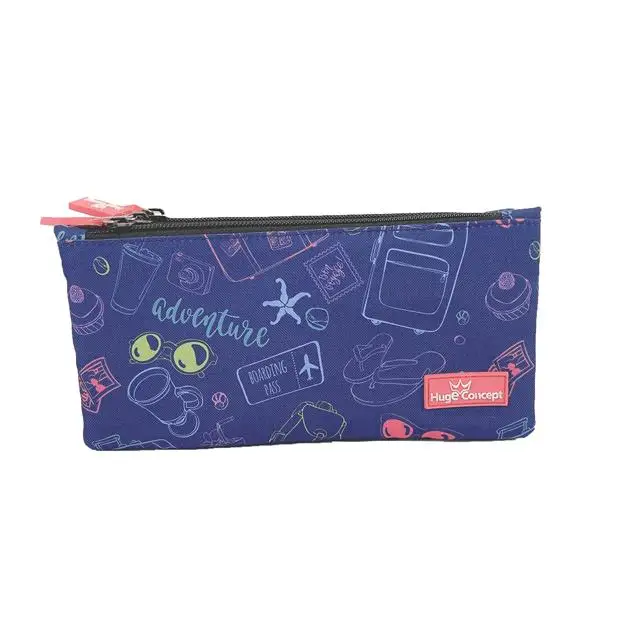 

2020 Cute pencil case multi-function pen box school pencil case stationery bag small object storage bag, Navy or customized