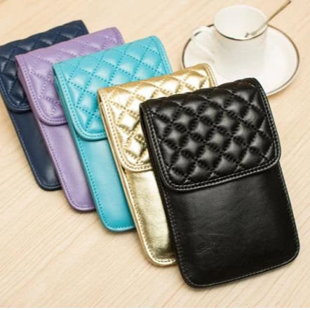 

New design sparkling diamond bag female fashionWomen Genuine leather mobile phone bag crossbody bag Lady Sheepskin mobile phone