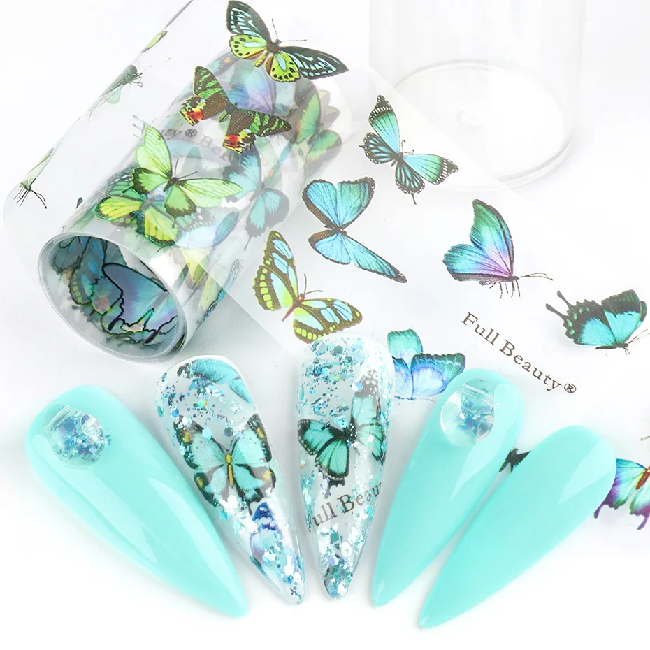 

Trendy Wholesale Sticker Mix Nail Foil Wrap with Bottle Package, Picture