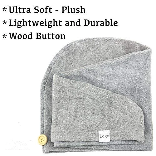 
Wholesale Custom Quick Dry Microfiber Hair Turban Wrap Towel For Girls/Women 