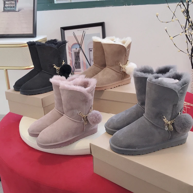 

wholesale fashion colorful warm length winter boots snow boots for women