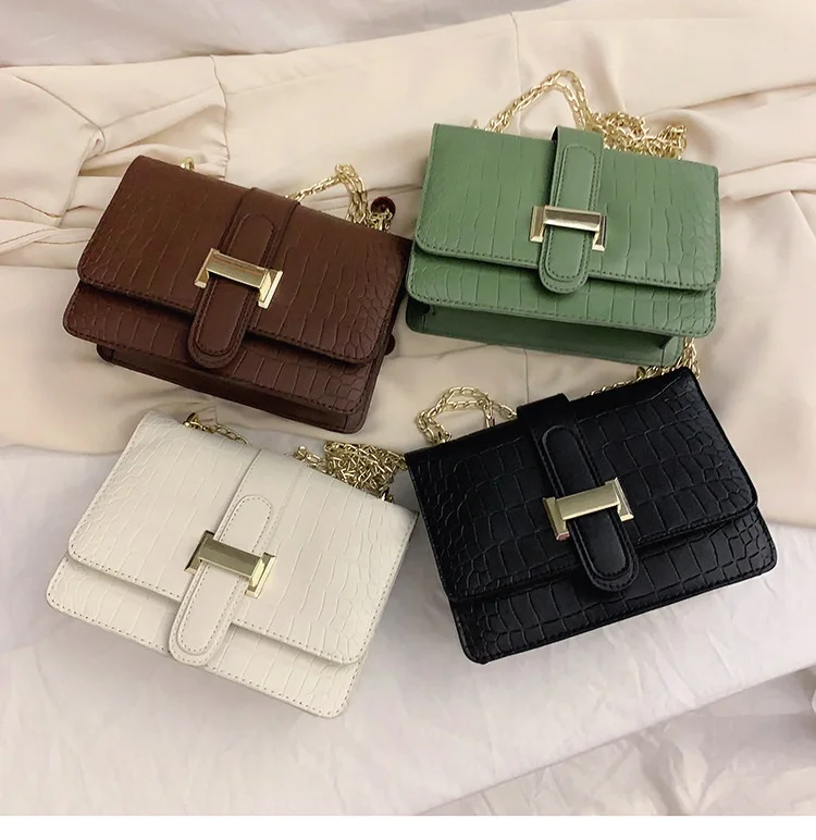 

Wholesale China Fall Chain Retro Crocodile Pattern Shoulder Bags Women Handbags Ladies All-Match Handbag 2021, Multi