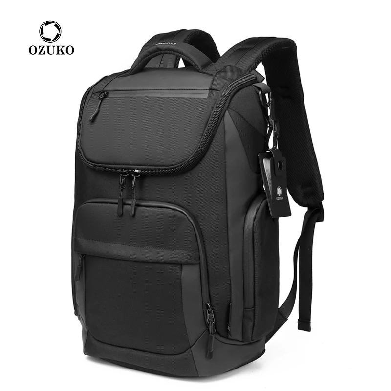 

Ozuko 9409 Porttiles Mochilas Laptop Custom Backpack Bag Waterproof Carry on Commute Rucksack Backpack Para Hombre Business