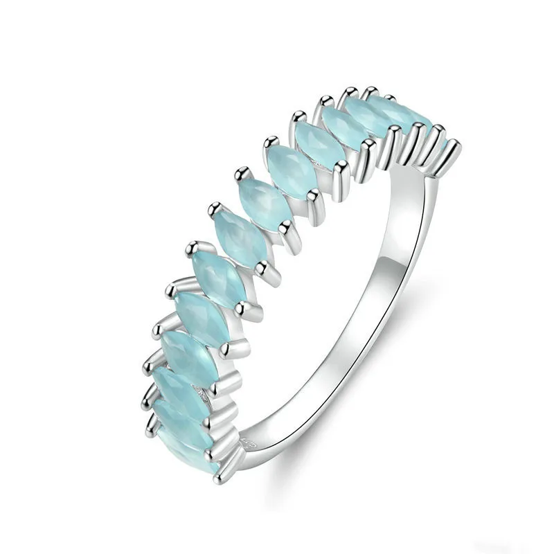 

Wholesale Contracted Korean Romantic Blue Young S925 Silver Ring