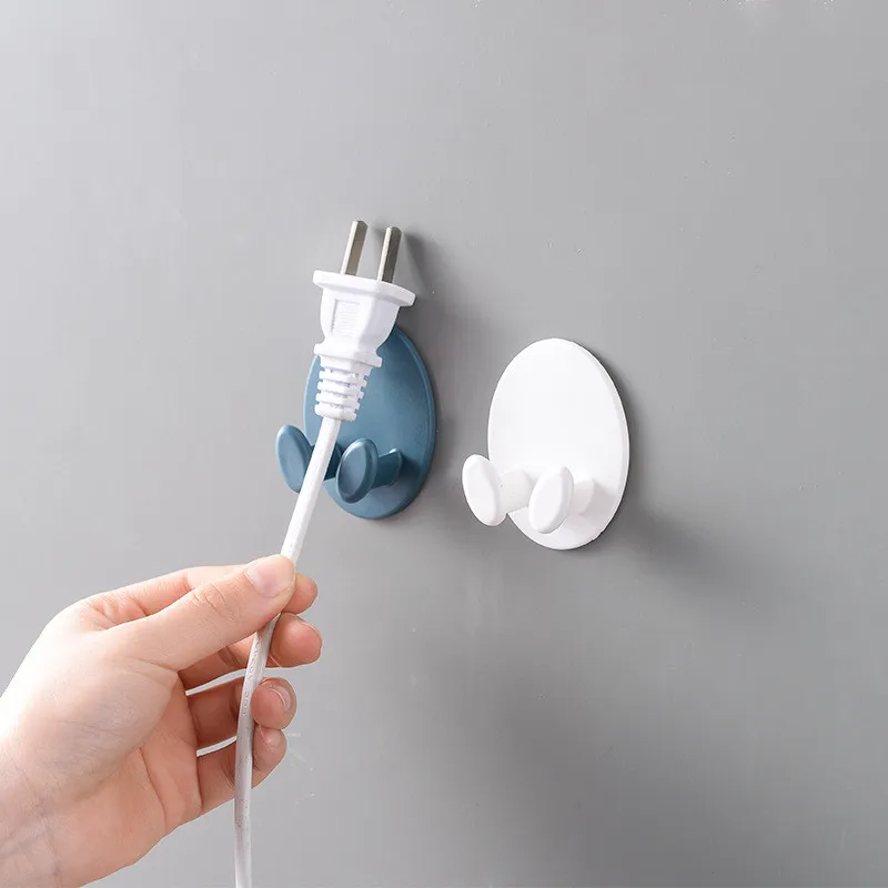 

Hot Selling 2pcs Power Cord Plug Hook Kitchen Free Punch, As show