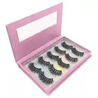 

Mink Lashes Packaging Eyelash Book Box Wholesale Lashbook Create Your Own Brand Custom 5 Pairs Mink Eyelashes Book