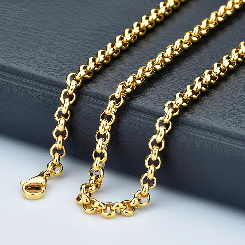 

Wholesale 304 Stainless Steel Chains For Jewelry Making, Silver, gold, rose gold or black