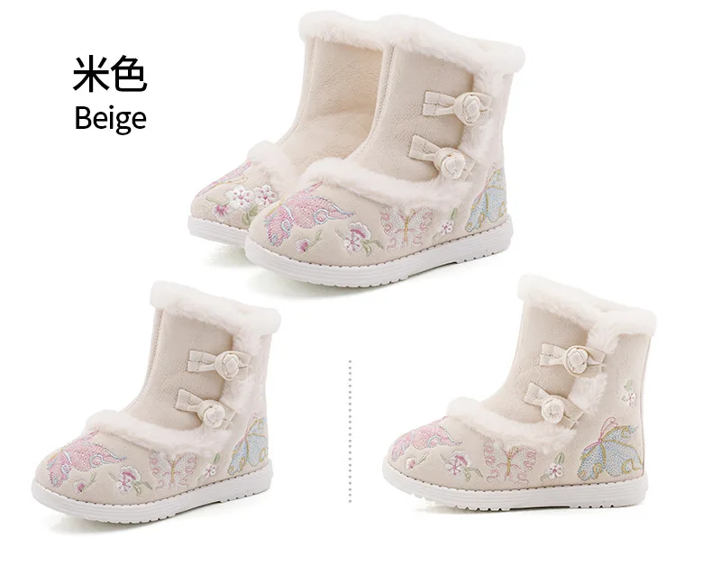 

New style waterproof princess cartoon warm cute warm cotton boot shoes