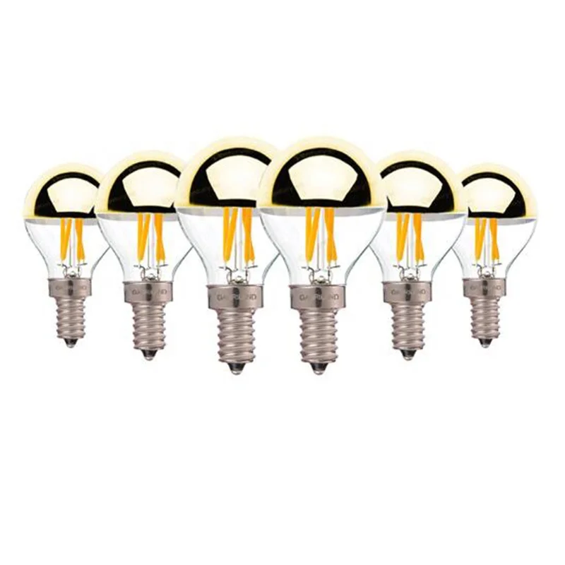 Led Bulb E12 E14 Globe Dimmable LED Filament Bulb G45 Gold Dripped Light 4W 110V 120V Warm white 2700K Decorative Mirror Lamp