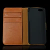 deluxe handcrafted real cow leather mobile phone case for apple accessories iPhone 5 / 5s wallet folio flip case