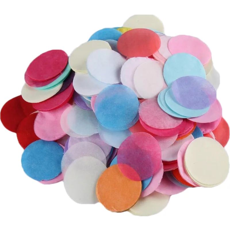 

Throwing Colorful Tissue Paper Confetti Biodegradable Round Confetti Push Pop Konfetti For Wedding&Event Decoration