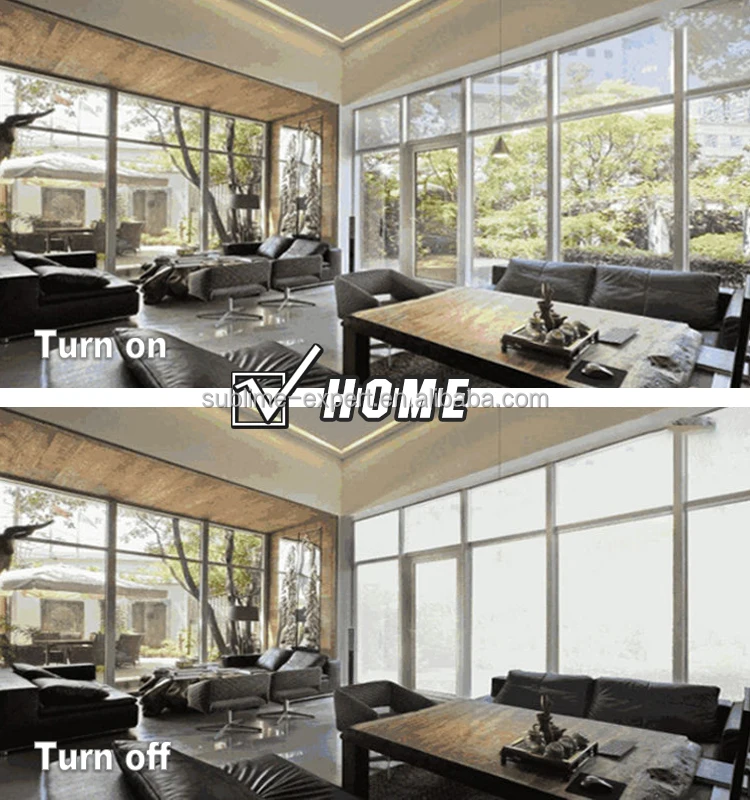TQX pdlc inteligente pelcula filme pdlc instant dimming film container house lamina PDLC Smart Film Glass for Partition Door