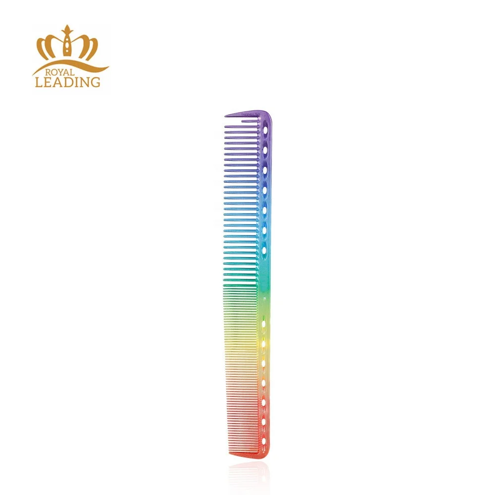 

Professional Rainbow Hair Styles Barber Hair Plastic YS Comb, Colorful