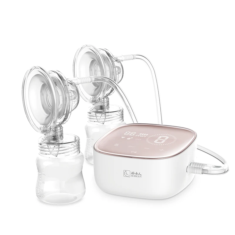 

semi-lying pumping electric double breast pumps bpa free silicone breast milk pump, Customized