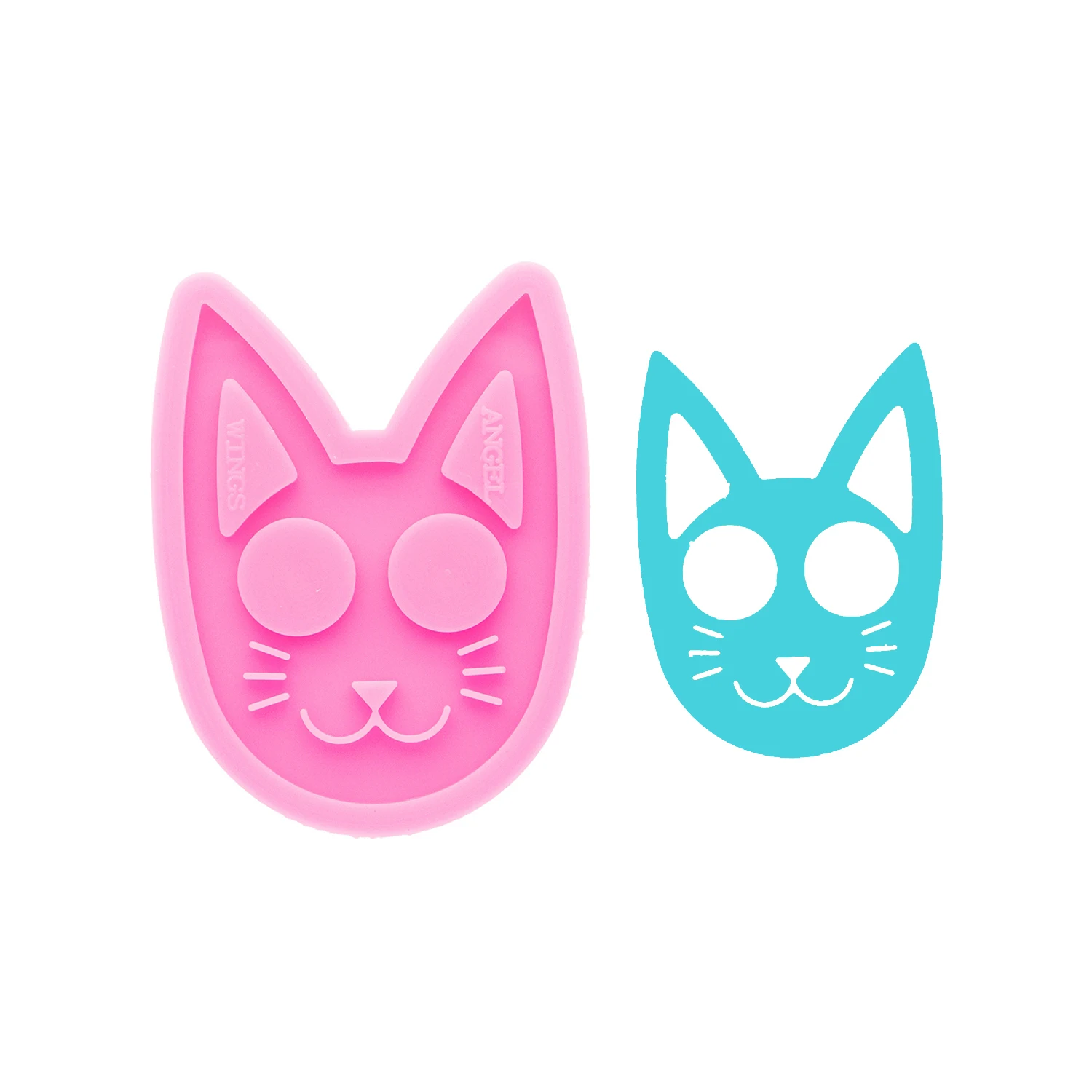 

S1023 cat self defense keychain silicone mold for resin crafts, Random