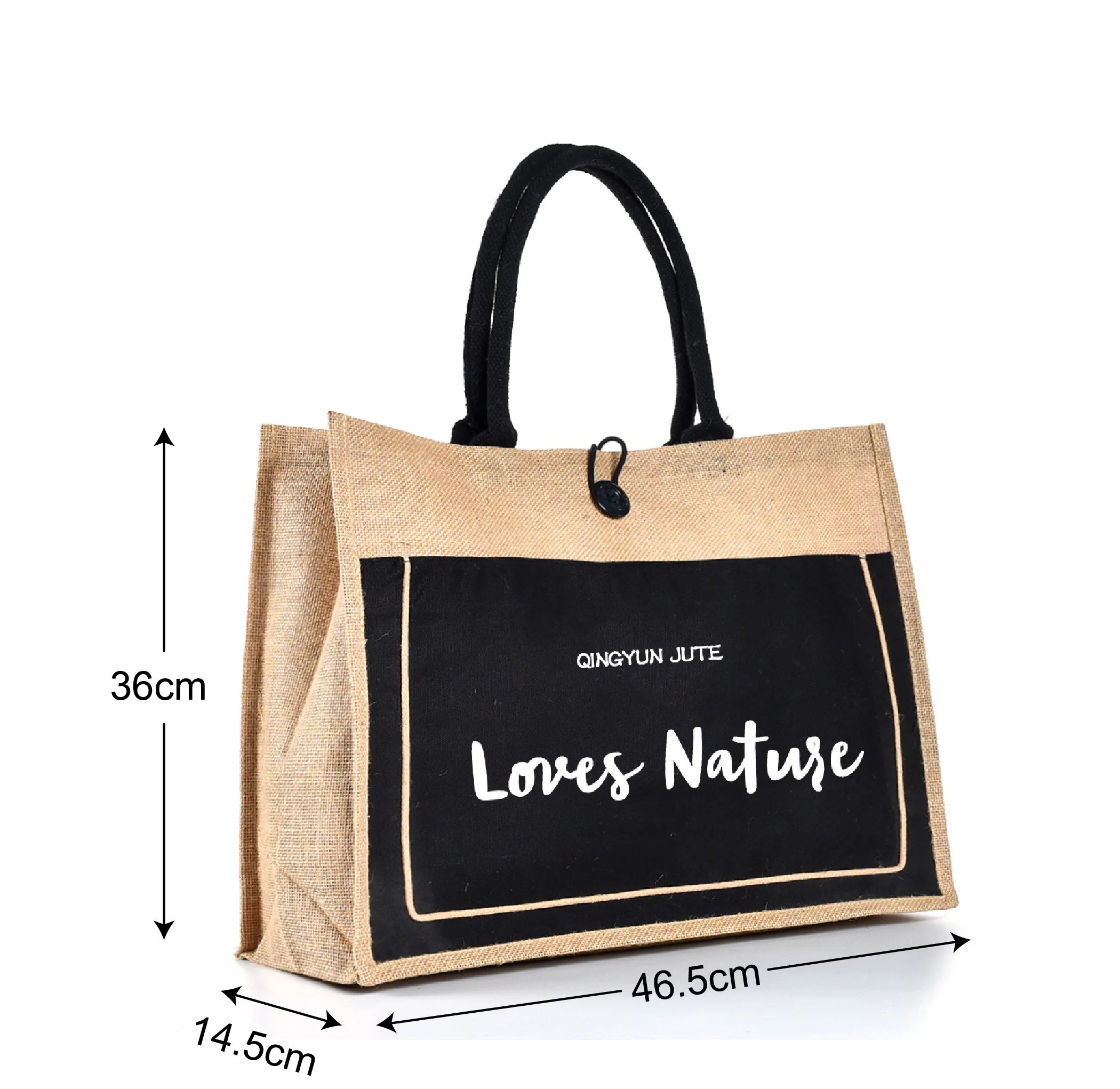 

100% natural burlap jute handbag for shopping
