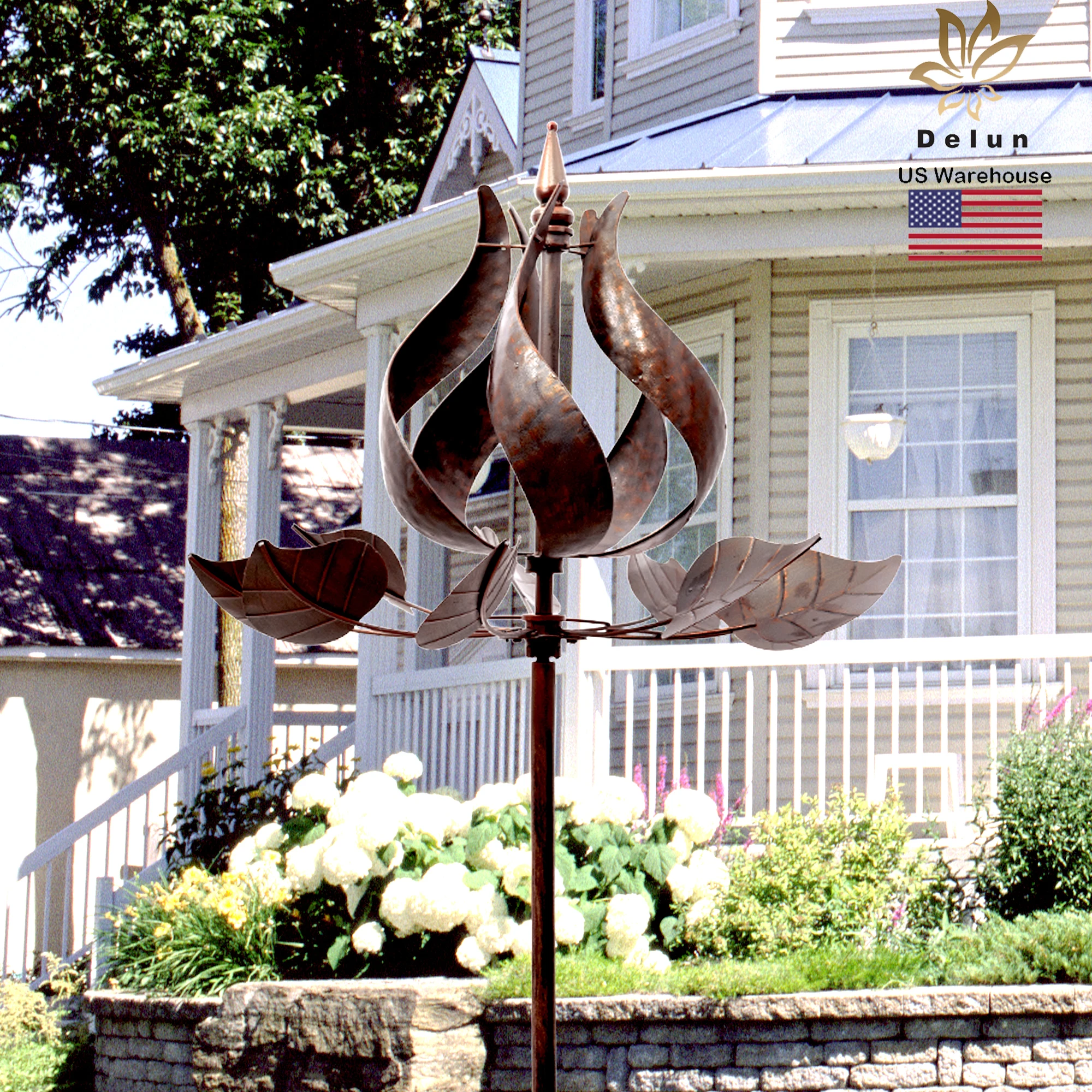 

Copper Tulip Garden Ornaments Windmill Metal Wind Spinners for Sale